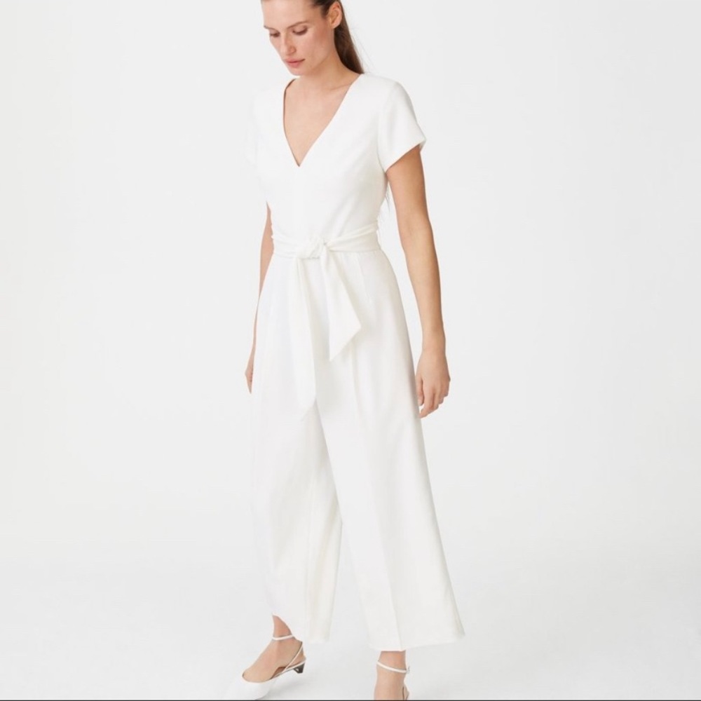 Club Monaco White Sannah Jumpsuit Bridal